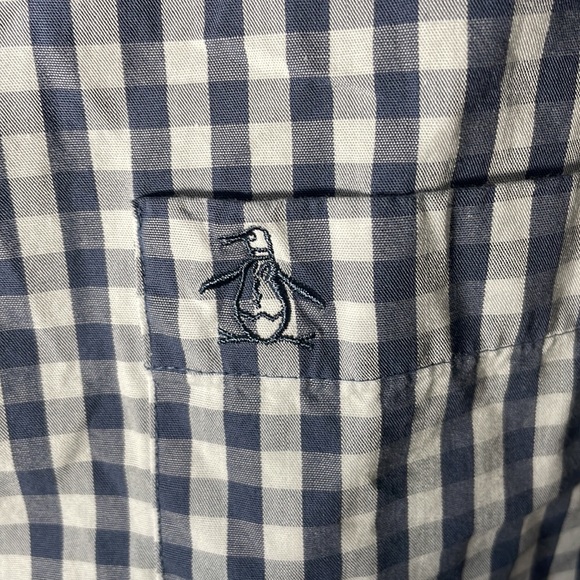 Original Penguin Heritage Slim Fit Checkered Button Down - Picture 3 of 6